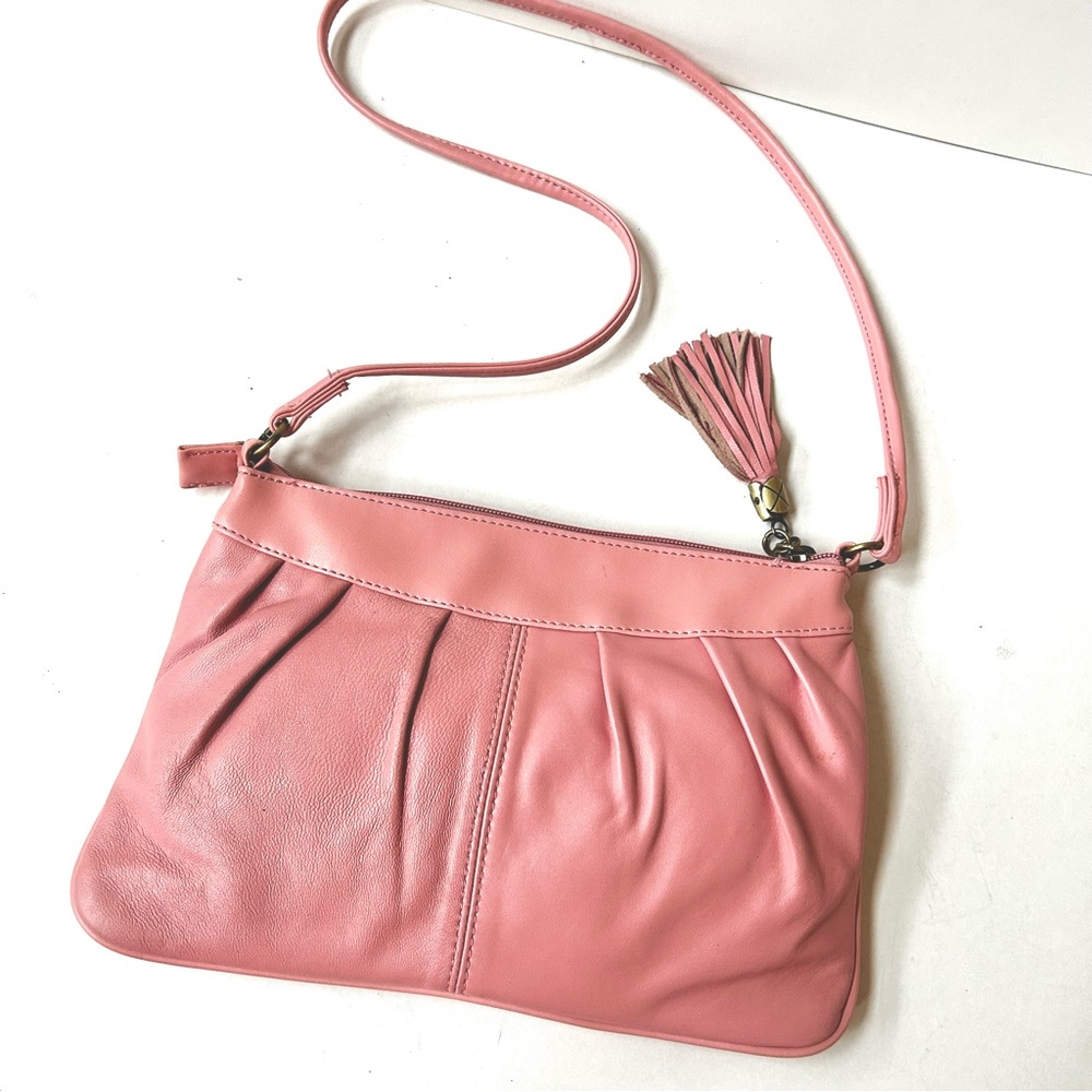 Great American Leather Works Pink Leather Shoulder Bag Never Used